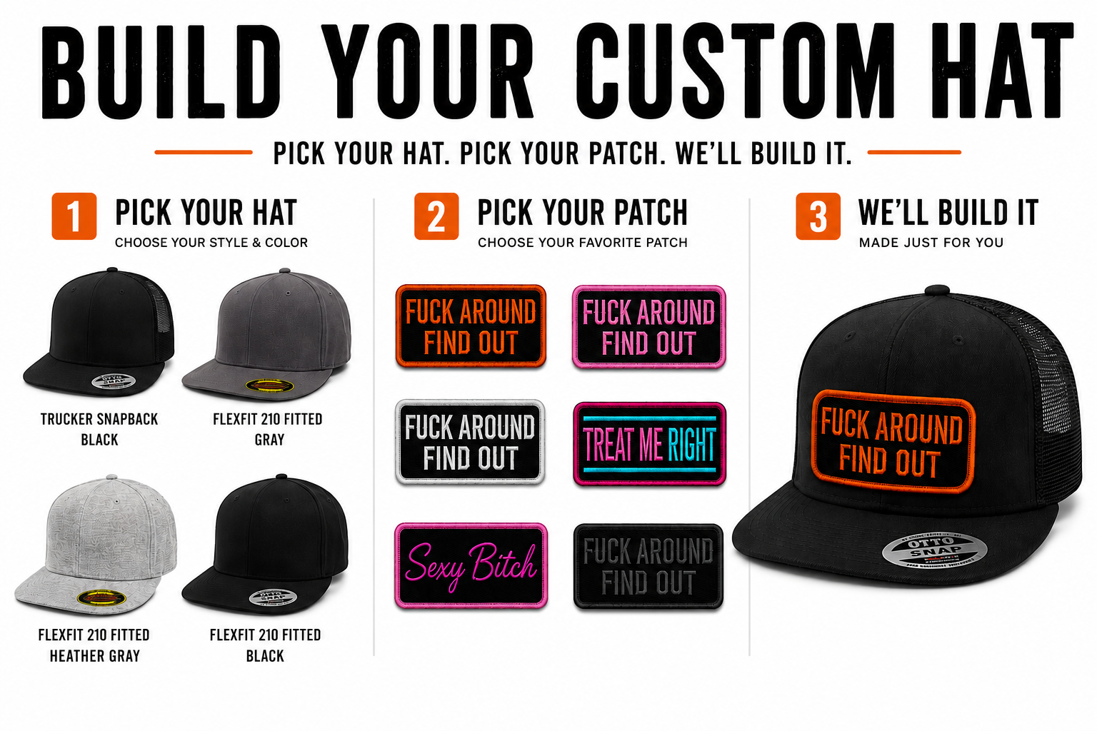 PICK YOUR HAT + PICK YOUR PATCH COMBO