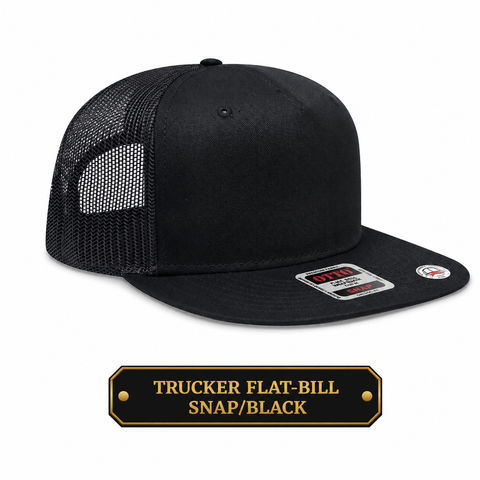Classic Trucker Snapback - Black